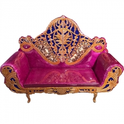 Pink Color - Regular - Couches - Sofa - Wedding Sofa - Maharaja Sofa - Wedding Couches - Made Of Wooden & Metal.