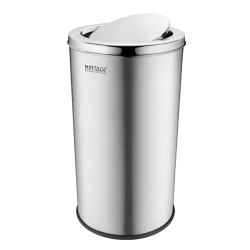 Mintage Swing Bin Dustbin - 16 Inch x 28 Inch (100 LTR) - Made of Stainless Steel