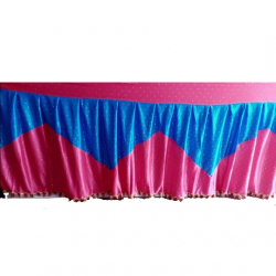 Height - 2.5 FT - Breadth - 10 FT - Table Cover Frill - Made Of Premium Lycra Quality - Sky Blue Color & Pink Color