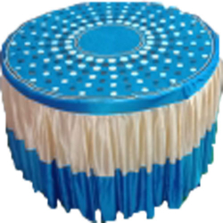 4 FT X 4 FT - Round Table Cover - Made of Premium Quality 26 Gauge Brite Lycra - Blue Color