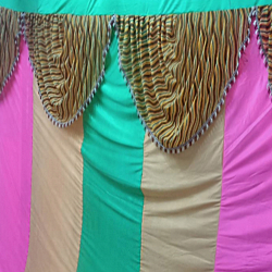 10.5 FT X 15 FT - Designer Curtain - Parda - Stage Parda - Wedding Curtain - Mandap Parda - Back Ground Curtain - Side Curtain - Made Of Kniting Cloth - Multi Color