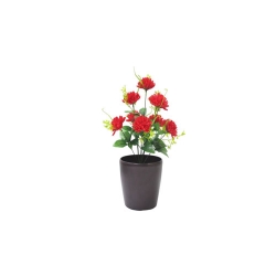 1.2 FT - Artificial Flower Bunches - Fake Flowers Artificial Plant without Pot  - Red Color