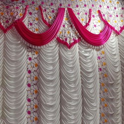 12 FT X 18 FT - Designer Curtain - Parda - Stage Parda - Wedding Curtain - Mandap Parda - Back Ground Curtain - Side Curtain - Made Of 24 Gauge Brite Lycra - Multi Color