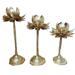 18 Inch -12 Inch - 5 Inch - Golden Color - Samai - Diya - Puja Diya - Diya stand - Brass Diya Stand - Lamp - Made of Metal