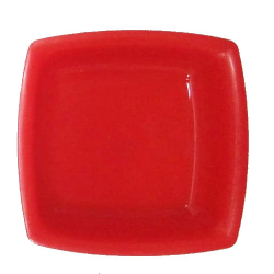 4 Inch - Chat Plates - Snacks Plates - Made Of Food Grade Virgin Plastic - Red Color