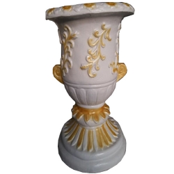 3 FT - Artificial Fancy Fiber Glass Flower Pot - Fiber Kundi - White Color