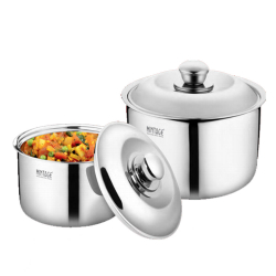Mintage Fiesta Puff Insulated Hot Case - Set of 2 - Made of Stainless Steel