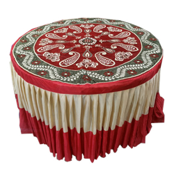 Round Table Cover - 4 FT X 4 FT - Made of Bright Lycra & Top Shannel Fabric Cloth