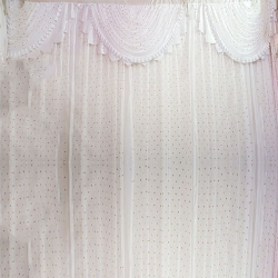 11 FT X 15 FT - Designer Curtain - Parda - Stage Parda - Wedding Curtain - Mandap Parda - Back Ground Curtain - Side Curtain - Made Of 24 Gauge Brite Lycra - White Color