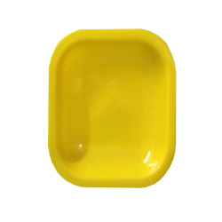 4 Inch Chat Plates - Snacks Plates - Made Of Food Grade Virgin Plastic Material - Yellow Color