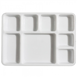 Dinner Plate - 8 Compartment Dinner Plate -11 Inch X 15 Inch - Made of Acrylic Quality