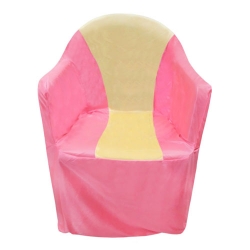 Lycra Cloth Chair Cover - With Handle - For Plastic Chair - With Arms - Chandan & Baby Pink Color