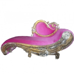 Pink Color - Heavy Premium Metal Jaipur Couches - Sofa - Wedding Sofa - Wedding Couches - Made of High Quality Metal & Wooden