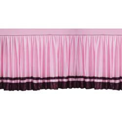 Height - 2.5 FT - Breadth - 10 FT - Table Cover Frill - Made Of Premium Lycra Quality - Baby Pink Color & Brown  Color