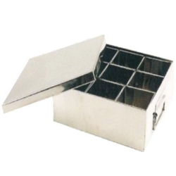 500 Gram Masala Peti - 6 Compartment - Made Of Stainless Steel
