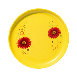12 Inch Second Quality Dinner Plates - Made Of Food-Grade Regular Plastic Material - Round Shape - Printed Plate.