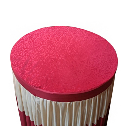 Round Table Cover - 3 FT X 3 FT- Made of Premium Quality Brite Lycra & Top Velvet Fabric Cloth