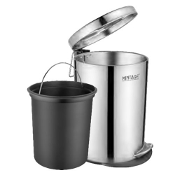 Mintage Pedal Bin Raga  Dustbin (5 LTR) - Made of Stainless Steel