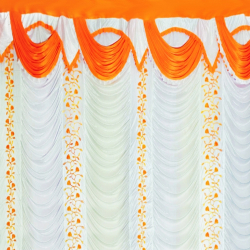 Designer Curtain -10 FT X 15 FT -  Made of 24 Gauge Brite Lycra Cloth