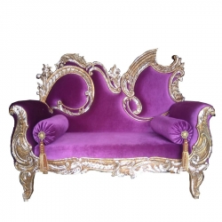 Purple Color - Heavy Premium Metal Jaipur Couches - Sofa - Wedding Sofa - Wedding Couches - Made of High Quality Metal & Wooden