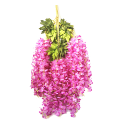 2 FT - Plastic Artificial Flower - Latkan - Flower Decoration - Dark Pink Color