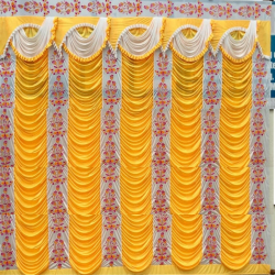 12 FT X 15 FT - Designer Curtain - Parda - Stage Parda - Wedding Curtain - Mandap Parda - Back Ground Curtain - Side Curtain - Made Of 24 Gauge Brite Lycra - Multi Color
