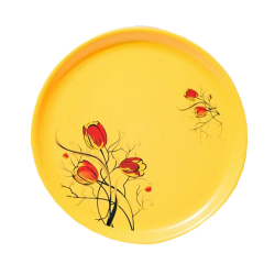 12 Inch Dinner Plates - Made Of Food-Grade Regular Plastic Material - Round Shape - Printed Plate.