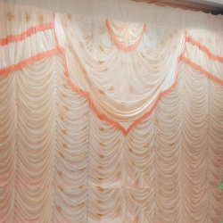 11 FT X 15 FT - Designer Curtain - Parda - Stage Parda - Wedding Curtain - Mandap Parda - Back Ground Curtain - Side Curtain - Made Of 24 Gauge Brite Lycra - Multi Color