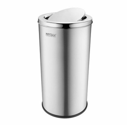 10 LTR - 8 Inch x 12 Inch - (1.400 KG) Mintage Swing Bin  - Made Of Stainless Steel