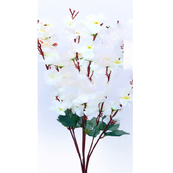 Height 21 Inch - Blossom Bunch X 7 Stick - AF - 362 - Leaf Bunch - White Color