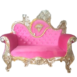 Pink Color - Heavy Premium Metal Jaipur Couches - Sofa - Wedding Sofa - Wedding Couches - Made of High Quality Metal & Wooden