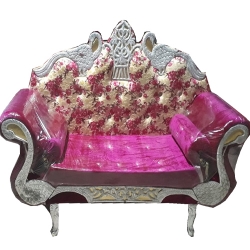 Pink Color - Regular - Couches - Sofa - Wedding Sofa - Maharaja Sofa - Wedding Couches - Made Of Wooden & Metal