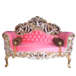 Pink Color - Heavy Premium Metal Jaipur Couches - Sofa - Wedding Sofa - Wedding Couches - Made of High Quality Metal & Wooden