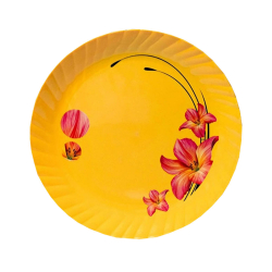 11 Inch - Dinner Plates - Made Of Food-Grade Regular Plastic Material - Leher Round Shape - Printed Plate
