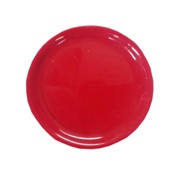 6 Inch - Round Plate - Chat Plate - Made Of Food-Grade Plastic Quality - Red Color
