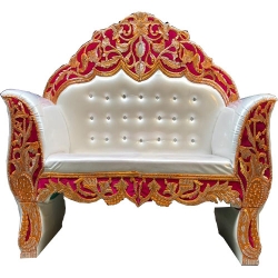 Silver Color - Regular - Couches - Sofa - Wedding Sofa - Maharaja Sofa - Wedding Couches - Made Of Wooden & Metal