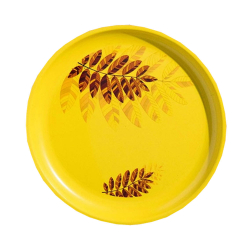 12 Inch Second Quality Dinner Plates - Made Of Food-Grade Regular Plastic Material - Round Shape - Printed Plate.