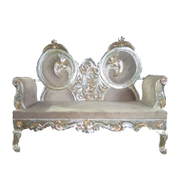 Gray Color - Heavy Premium Metal Jaipur Couches - Sofa - Wedding Sofa - Wedding Couches - Made of High Quality Metal & Wooden