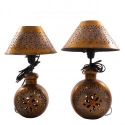 Decorative Matka Lamp - Set of 2 -Made Of Iron