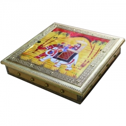 Dry Fruit Box - Made of Wood with Meenakari Work