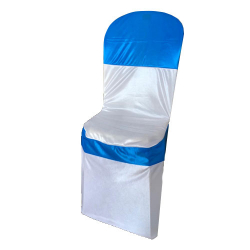 Chandni Chair Cover - White & Blue