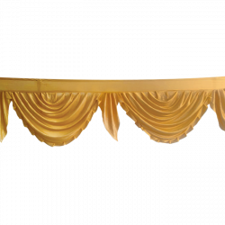 24 FT - Designer Zalar - Scallop Zalar - Kantha - Jhalar - Made Of Lycra - Sona Gold Color