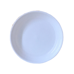 4 Inch - Round Chat Plate - Snack Plate - Pani Puri Plate - Made Of Food Grade Virgin Plastic - White Color