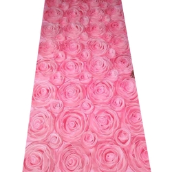 4 FT X 8 FT - Artificial Flower Panel - Back Material Taiwan Cloth -Pink Color