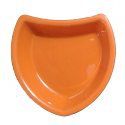 5 Inch - Oval Shape  Chat Plates - Made Of Food-Grade Virgin Plastic Material - Brown Color