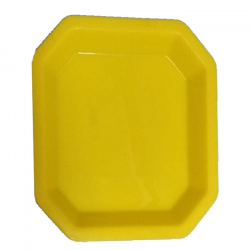 5 Inch Chat Plate - Snack Plate - Made of Food Grade Plastic - Yellow Color