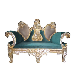 Green Color - Heavy Premium Metal Jaipur Couches - Sofa - Wedding Sofa - Wedding Couches - Made of High Quality Metal & Wooden