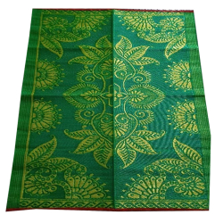 4 FT X 6 FT - Chatai Plastic Floor Mat - Made of PVC Plastic - Green Color