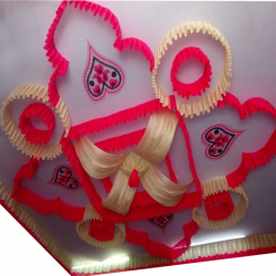 Designer Mandap Ceiling - 18 FT X 18 FT - Top 14 KG Taiwan & Brite Lycra Cloth