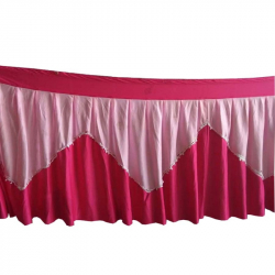 Table Cover Frill - 18 FT - Made Of Bright Lycra Cloth